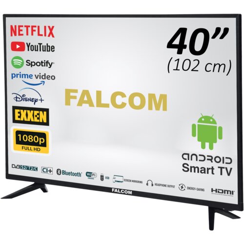 Falcom smart led tv@android 40", fullhd, DVB-S2/T2/C, hdmi, wifi - TV-40LTF022SM Cene