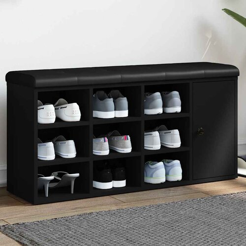  Klupa za cipele crna 102 x 32 x 50 cm od konstruiranog drva Cijene
