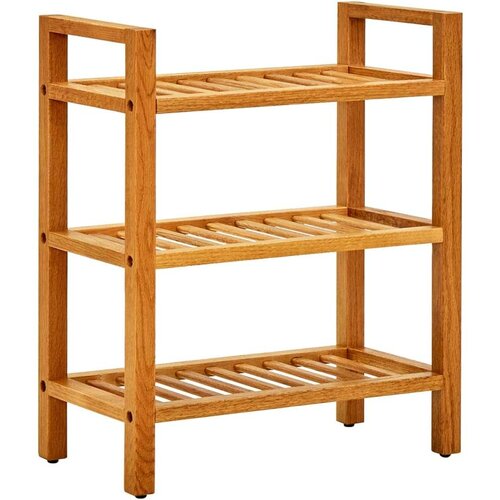 vidaXL Stojalo za čevlje s 3 policami 50x27x60 cm trdna hrastovina Cene