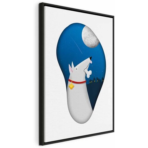  Slika - Dog Dreams (1 Part) Vertical 40x60 U crnom drvenom okviru Cene
