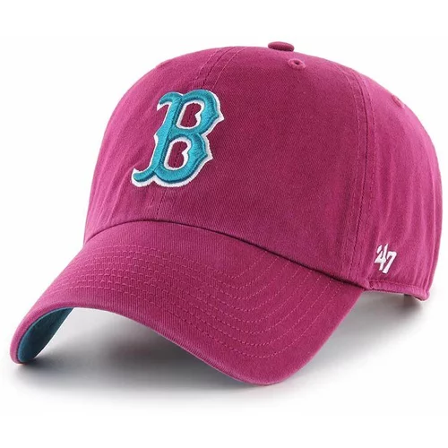 47 Brand Pamučna kapa sa šiltom MLB Boston Red Sox boja: bordo, s aplikacijom