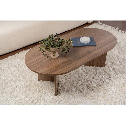 Kalune Design Tamno smeđi stolić za kavu u dekoru oraha 60x119 cm Sable &amp;ndash; Slike