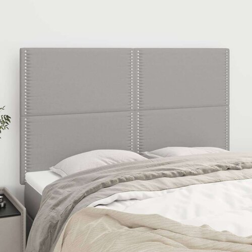  Uzglavlja 4 kom svjetlosivi 72 x 5 x 78/88 cm od tkanine Slike