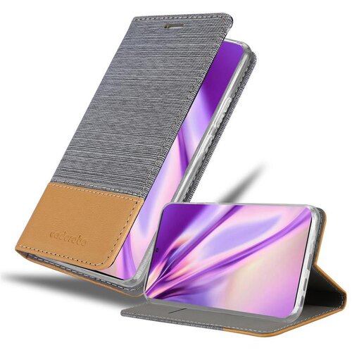 Cadorabo Ohi&scaron;je, združljiv s Samsungom v svetlo sivo rjavi barvi - za&scaron;čitni pokrov z magnetnim zapiranjem, stoječo funkcijo in režo za kartico, (20569921) Cene