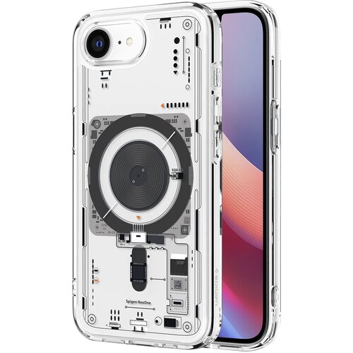 Spigen SGP, MagSafe etui za iPhone 17e anti&amp;scaron;ok serija Ultra Hybrid Neo One, Prozorna, (5000274823) Slike