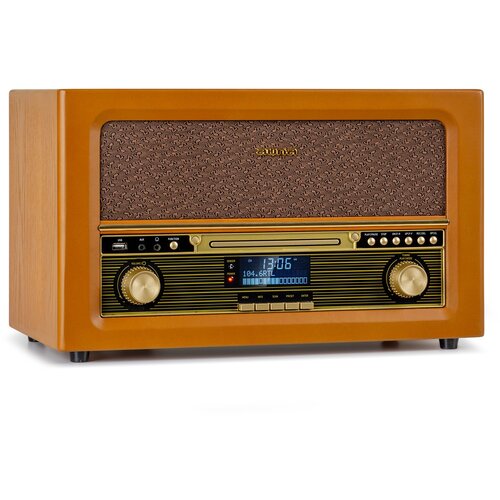Auna Belle Epoque 1906 DAB, retro stereo sustav, radio, DAB radio, UKW radio, MP3 reprodukcija, BT Slike