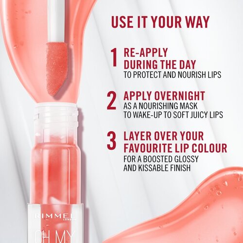Rimmel London Oh My Gloss! Lip Oil olje za ustnice z vlažilnim učinkom odtenek 006 So Rosy 4.5 ml Slike