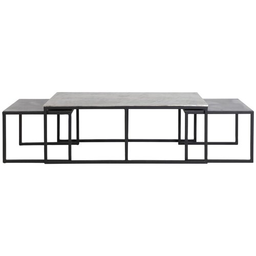 Light &amp;amp; Living Črne/temno sive kovinske mizice v kompletu 3 ks 50x120 cm Kumalu &amp;ndash; Slike