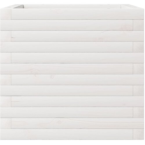  Vrtna sadilica bijela 50x50x45,5 cm od masivne borovine Slike