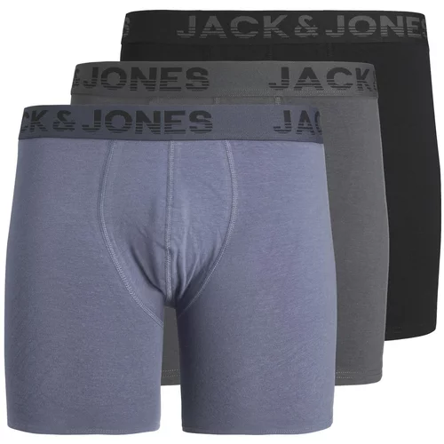 Jack & Jones Boksarice 'SHADE' progasto modra / pegasto siva / črna