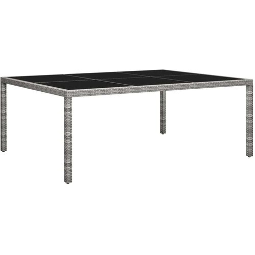 Poli Vrtni blagovaonski stol sivi 200 x 150 x 74 cm od poliratana Slike