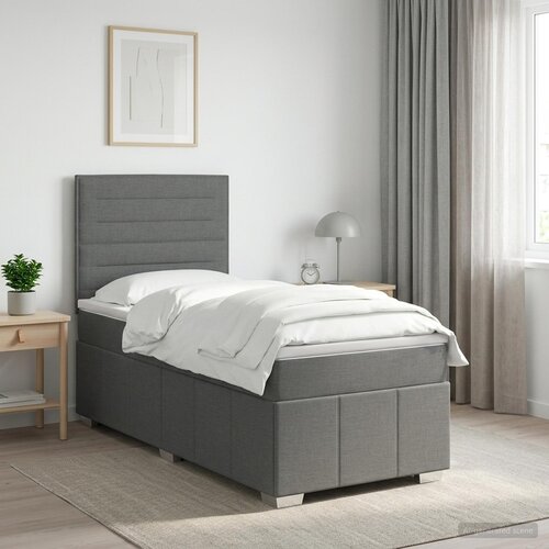  Boxspring krevet s madracem Tamnosiva Jjedan Tkanina Cijene