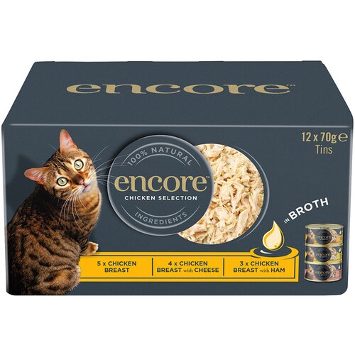 Encore pločevinka, v juhi, 12 x 70 g - večkratno pakiranje s piščančjim izborom Cene