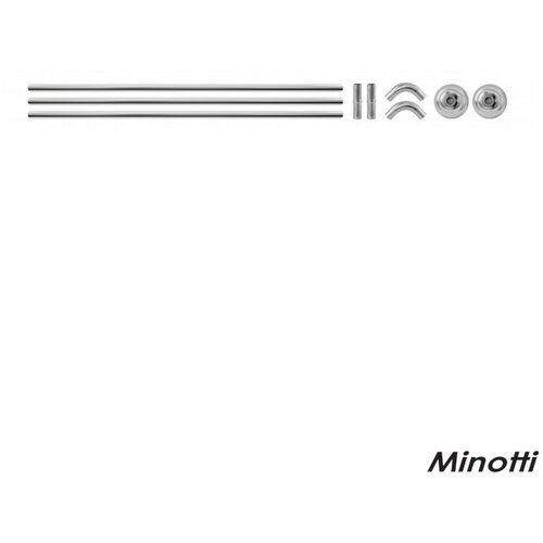 Minotti šipka za zavesu HM8415 - ugaona (hrom) 90cm Slike