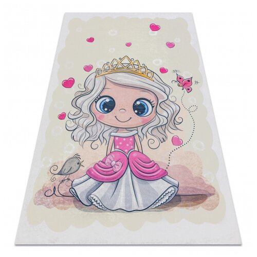 RugsX BAMBINO 43020 pralna preproga Princesa, zvezde za otroke protizdrsna - krem / ružičasta 140x200 cm, (5000175052) Cene