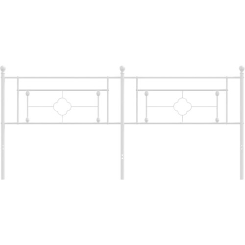  Metalno zamjensko uzglavlje bijelo 200 cm Slike