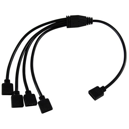 LC Power RGB mainboard adapter (splitter) for RGB case fans (4 pin RGB) four ports, connectors for RGB stripes LC-ADA-RGB-4 Slike