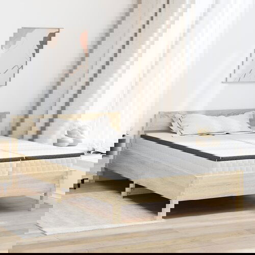 vidaXL Madraci 2 pcs Bijela, siva 60 x 200 cm Pletiva tkanina Cijene