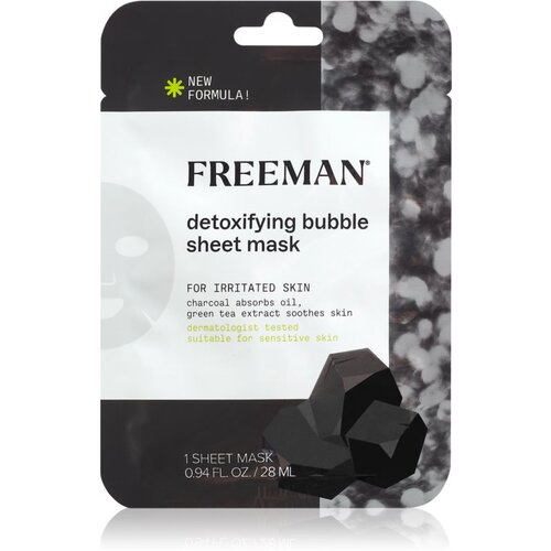 Freeman Essentials Charcoal & Green Tea Razstrupljevalna maska iz platna za mastno kožo 28 ml Cene