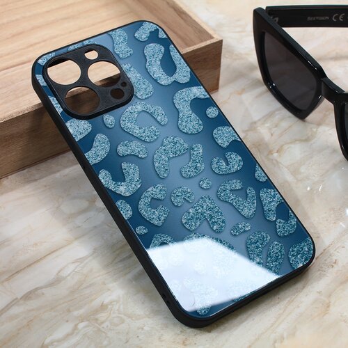 Torbica shiny glass za iphone 13 pro max 6.7 plava Slike
