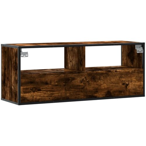  TV ormarić boja dimljenog hrasta 100x31x39,5 cm konstruirano Smeđa Slike