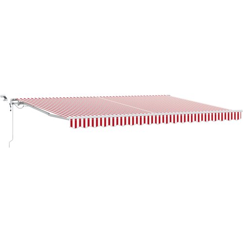 vidaXL Tenda Crvena i bijela 450 × 350 cm Poliester i metal Cene
