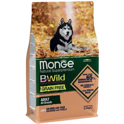 Monge bwild grain free adult dog salmon - hrana za odrasle pse sa lososom (2,5kg i 12kg) 2,5kg Slike