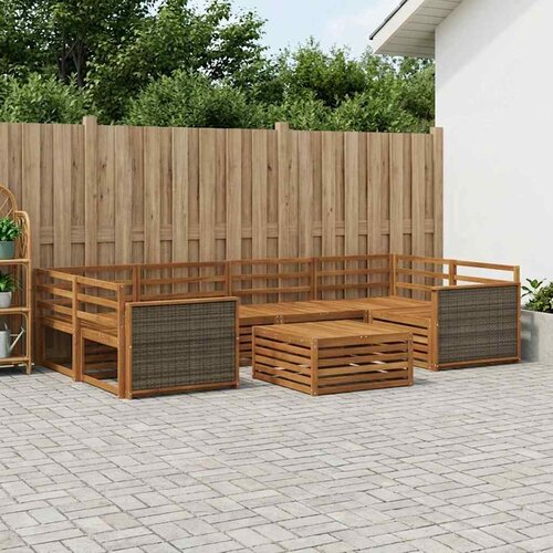  Set vanjskih sofa 7 kom. Prirodna Čvrsto drvo akacije Cijene