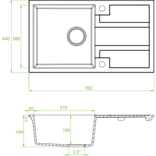 LAVEO sudopera barbados, bež 760x440/180 mm Slike