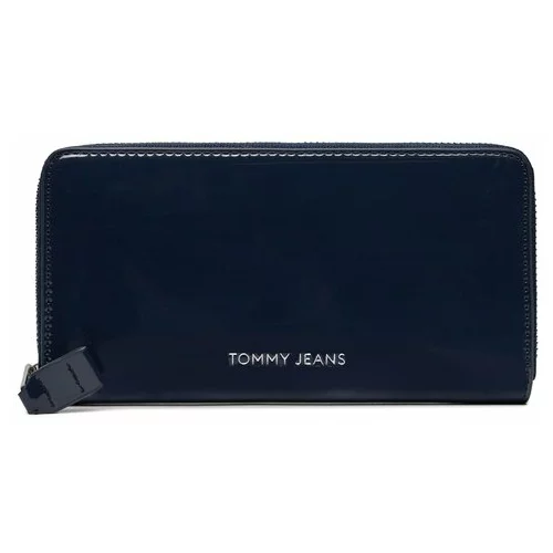 Tommy Jeans Velika ženska denarnica Tjw Ess Must Large Za Patent AW0AW16143 Mornarsko modra