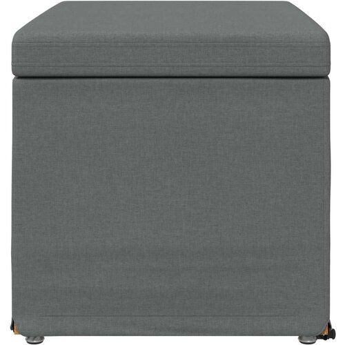  Stolica Tamno siva 61 x 41 x 40 cm Tkanina i konstruirano drvo - Tamno siva 60 cm tkanina Slike