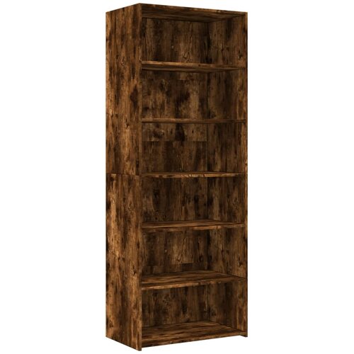  Visoka komoda dimljeni hrast 70x41x185 cm od konstruiranog drva Slike