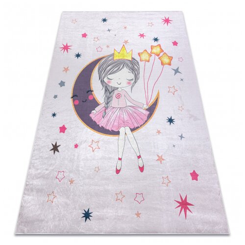 RugsX BAMBINO 48060 pralna preproga Princesa, zvezde za otroke protizdrsna - roza 120x170 cm, (5000176018) Cene