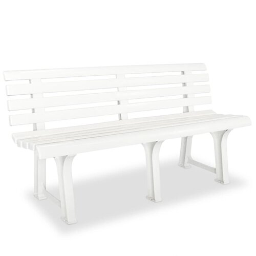 VidaXL Vrtna klop 145,5 cm plastika bele barve, (20592260) Slike