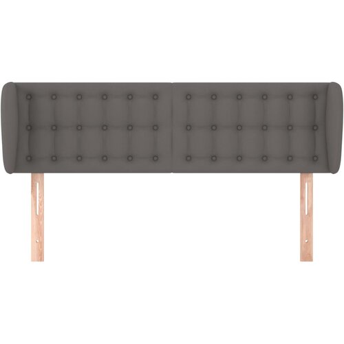  Uzglavlje s u&amp;scaron;ima sivo 147x23x78/88 cm od umjetne kože Slike