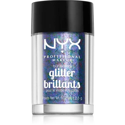 NYX Professional Makeup Glitter Goals bleščice za obraz in telo odtenek 11 Violet 2.5 g