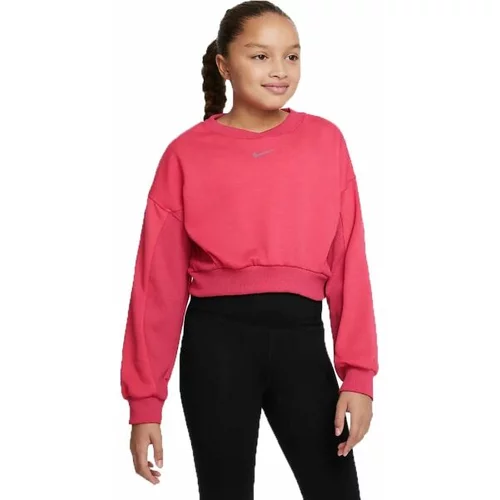 Nike YOGA DF FLC PO Majica za djevojčice, ružičasta, veličina