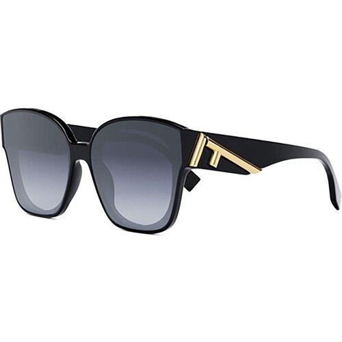 Fendi First Black Square Sunglasses ONE SIZE (63) Črna/Modra Slike