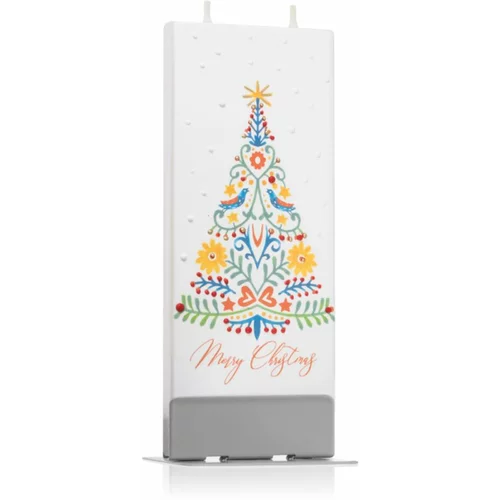 Flatyz Holiday Merry Christmas Color Tree sveča 6x15 cm