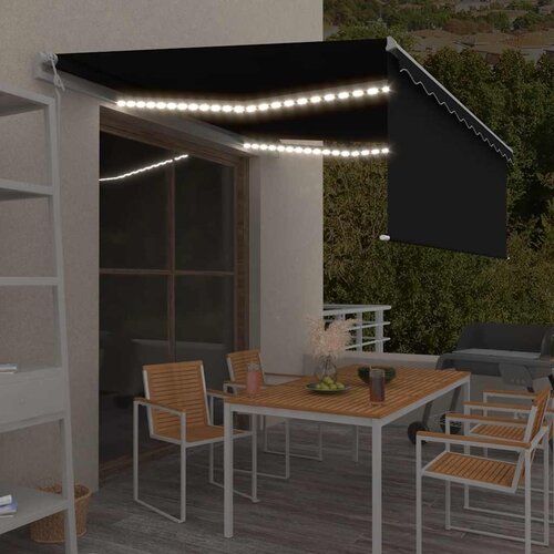  Automatska tenda s roletom i senzorom LED 4,5 x 3 m antracit Cijene