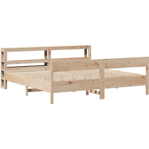 VidaXL Okvir kreveta bez madraca 200 x 200 cm od masivne borovine Slike