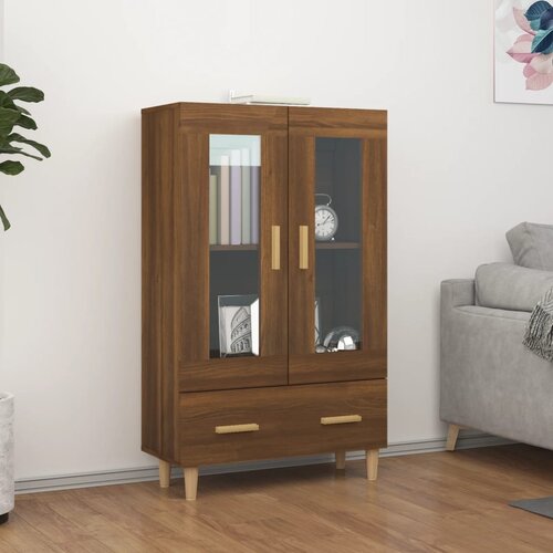 The Living Store Visoka omarica rjavi hrast 70x31x115 cm inženirski les - Visoka Omarica, (21435979) Slike