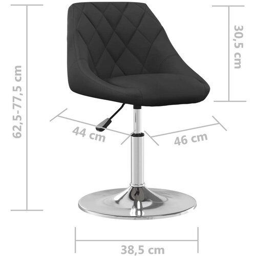 vidaXL Okretne blagovaonske stolice 4 kom crne baršunaste Cene