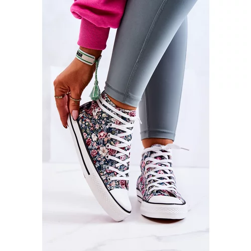Kesi High Sneakers With Green Nollie Flowers