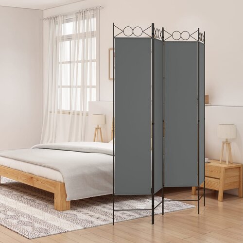 vidaXL Paravan 4-delni antracitna 160x200 cm blago Cene