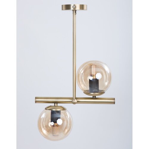 Squid Lighting stropna svetilka v zlati barvi s steklenim senčilom ø 15 cm Libra Cene