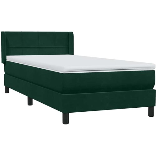 Box Spring krevet s madracem tamnozeleni 80x220 cm bar&amp;scaron;un Slike