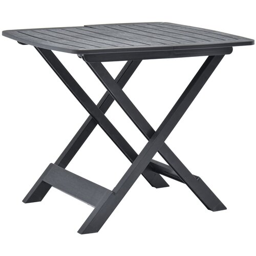 VidaXL Zložljiva vrtna miza antracitna 79x72x70 cm plastika Slike