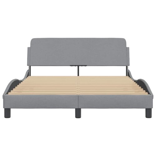  Okvir za krevet Dover svjetlosivi 120 x 200 cm od tkanine Slike