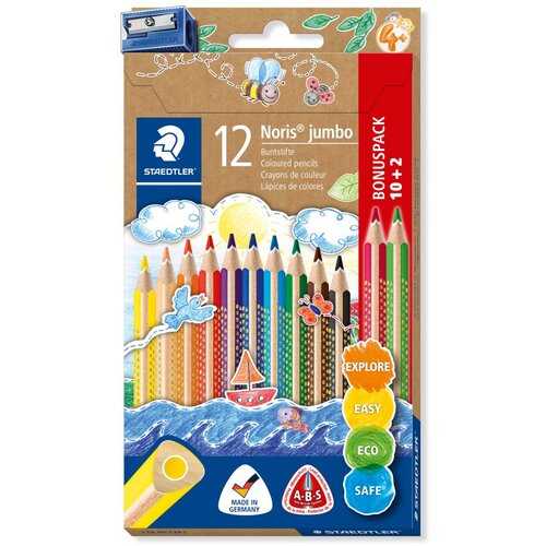 Staedtler barvice noris jumbo abs 10+2 + šilček Cene